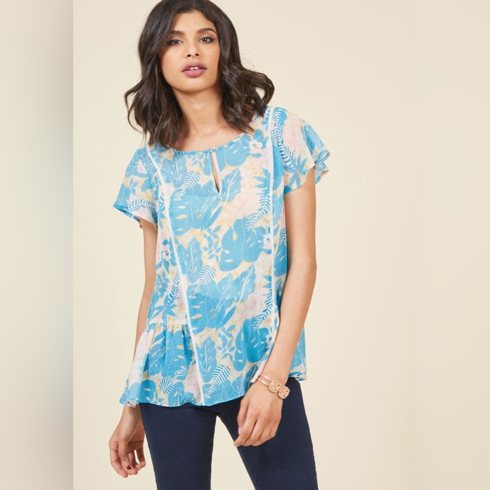 MODCLOTH NWOT Tropical Print Top